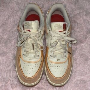 Nike Air Force 1 Low – Peach / Cream Suede – Women’s 11